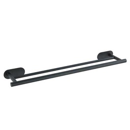 [24036] PORTE SERVIETTE DOUBLE TURBO-LOC OREA NOIR 60X4,5X7CM