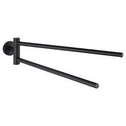 [24064] PORTE SERVIETTES 2 BRAS BOSIO BLACK