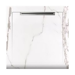[24099] RECEVEUR DE DOUCHE AQUANITE INFINITY BLANC MATE AVEC BONDE SLOPE NOVA 800X1200MM