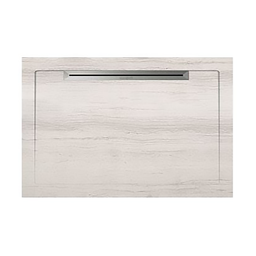 [24100] RECEVEUR DE DOUCHE AQUANITE SERGIANTE BLANC MATE AVEC BONDE SLOPE NOVA 800X1200MM