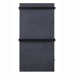 [24212] SECHE SERVIETTE ELECTRIQUE 2BARRES ALU NOIR MAT 800X400X30 120W