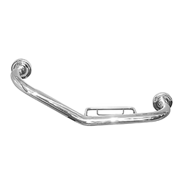 [24220] SUPPORT BARRE DE RELEVEMENT COUDE CHROME AVEC PORTE SAVON