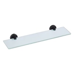[24247] TABLETTE EN VERRE BOSIO BLACK MAT 46.5X5.5X13.5CM