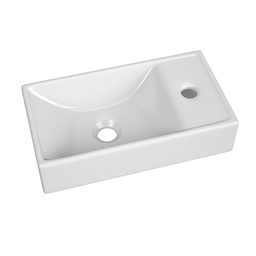[24310] VASQUE PLANIO 40 CERAMIQUE BLANC 410X410X180