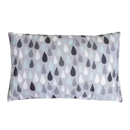 [10049] COUSSIN 30X50CM DEH GOUTTES GRIS_BLEU