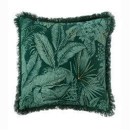 [10083] HOUSSE COUSSIN JUNGLE BRODEE 40X40