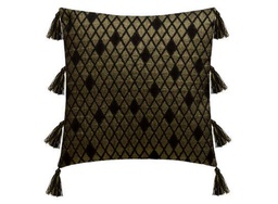 [10088] HOUSSE COUSIN OR ET NOIR 40X40