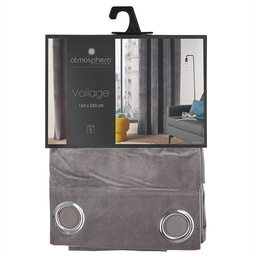 [10123] RIDEAU LILOU GRIS FONCE 140X260