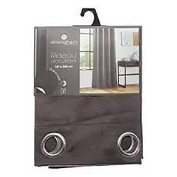 [10127] RIDEAU OCCULTANT GAUFRE GRIS 140X260