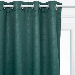 [10143] RIDEAU OCCULTANT FEUILLE EMBOSSE VERT 140X260