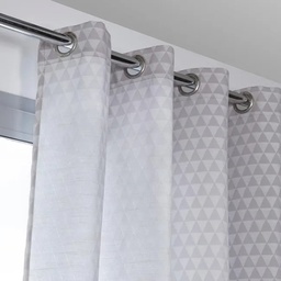 [10166] RIDEAU 140X260CM 8 OEIL MING GRIS CLAIR