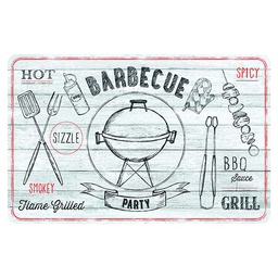 [15551] SET DE TABLE RIO BARBECUE OFFWHITE 29CMX44CM