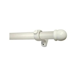 [10348] KIT TRINGLE BOIS 2M D28 OGIVE SANS ANNEAUX LAQUEE BLANC