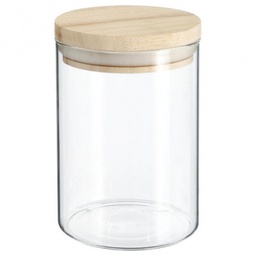 [14320] BOCAL VERRE+BOIS HERMET 600ML