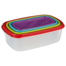 [14377] BOITE PLASTIQUE RECTANGLE 4 COULEURS