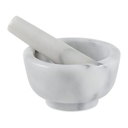 [10486] MORTIER + PILON MARBRE BLANC