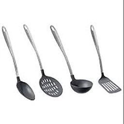 [10509] USTENSILE NYLON + INOX X4