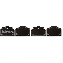 [10580] CAVAL TABLE METAL ARDOISE X4