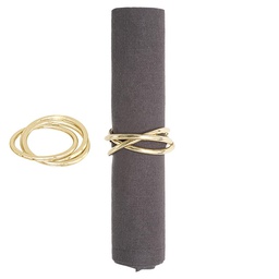 [10582] ROND SERVIETTES CERCLE X2 OR