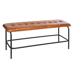 [10619] BANC CUIR COGNAC DARIO