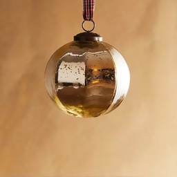 [10672] BOULE DE NOEL VERRE 80MM MERCURISE PAILL