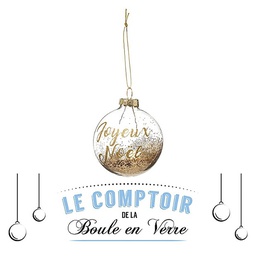 [14481] BOULE DE NOEL VERRE 70MM JAUNE DORE