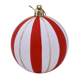 [10726] BOULE DE NOEL VERRE 80MM MOTIF CIRCUS
