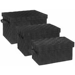 [14392] BOITE RECTANGLE X3 NOIR