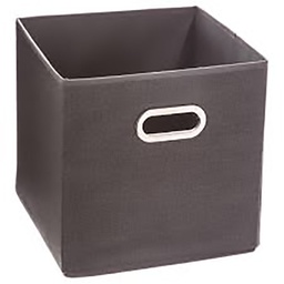 [14384] BOITE RANGEMENT 31X31 GRIS FONCE CHINE
