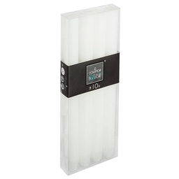[14428] BOUGIE BATON X4 RUSTIQUE BLANC H24,5