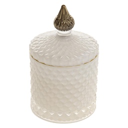 [10791] BOUGEOIR PARFUM RELIEF+COUVERCLE D8XH14 190G