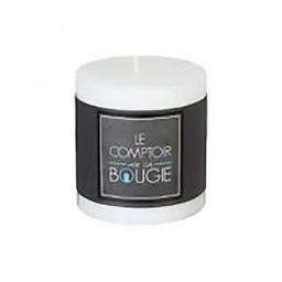 [10792] BOUGIE RND RUSTIC BLANC 6.7X7