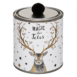 [10801] BOUGIE PARFUMEE CANETTE+POM 150GR NR/OR