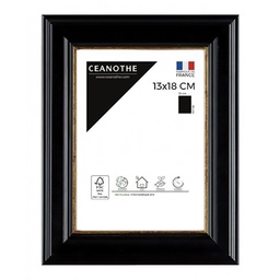 [11047] CADRE 13X18 GAIA NOIR DORE