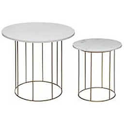 [11295] TABLE CAFE MARBRE X2