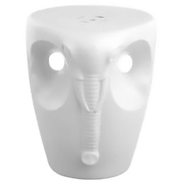 [15650] TABOURET CERAMIQUE BLANC 31X31X43CM
