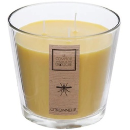 [14458] BOUGIE PARFUMEE VERRE CITRON-JAUNE 500G