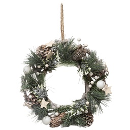 [11402] COURONNE BOIS BRANCHE ETOILE 30CM