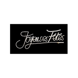 [11507] FT EXTERIEUR JOYEUSE FETES NEON 122CM BLANCHE