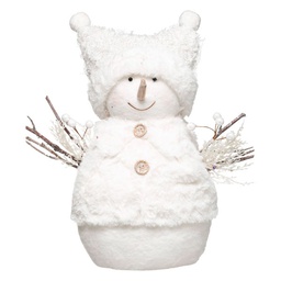 [11533] PLF BONHOMME BLANC BRANCHE H33CM