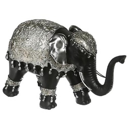 [14913] ELEPHANT NOIR/ARGENT GM H.18