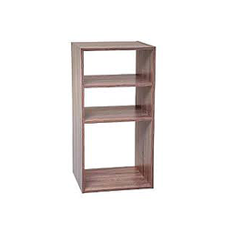 [11551] ETAGERE BOIS 2+1CASES MIX NATUREL