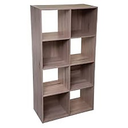 [14952] ETAGERE BOIS 8 CASES MIX NAT