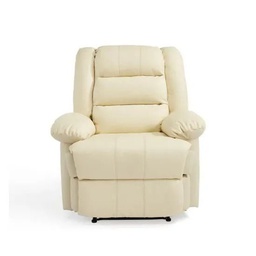 [14973] FAUTEUIL DE RELAXATION VOLUPTO CUIR IVOIRE