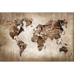 [11672] GLASSART 45X65 WORLD MAP 5