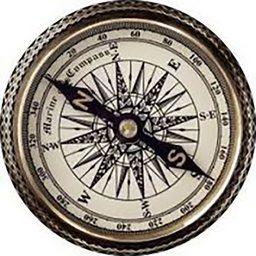 [11717] GLASSART ROND BOUSSOLE 25