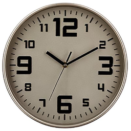 [15279] PENDULE PLASTIQUE SILENCE ARGENT D30