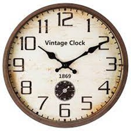 [15268] PENDULE METAL MARRON D30