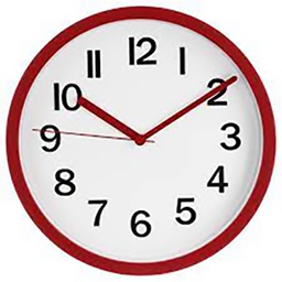 [15278] PENDULE PLASTIQUE ROUGE D22