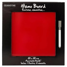 [11929] MEMO BOARD ROUGE 30X30